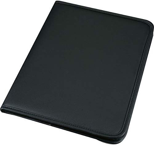 Alassio 30099 - Schreibmappe SAVONA im DIN A4 Format, Businessmappe aus FINEtouch-Lederimitat, Dokumentenmappe in schwarz, Mappe ca. 31 x 24 x 1,5 cm