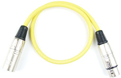 Adam Hall Cables 3 STAR MMF 0050 YEL - Mikrofonkabel XLR female auf XLR male 0,5m gelb