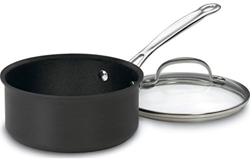 Cuisinart Chef's Classic 1.5 Litre Non Stick Anodised Saucepan with Lid, Black