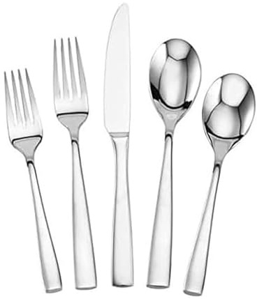 Mikasa, Delano Flatware Service for 4, 20 Piece Set, 18/0 Stainless Steel Silverware Set