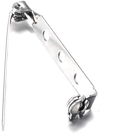 Broche épingle sécurité création Bijoux 38mm 10 pièces Gris