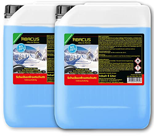 ABACUS® Scheibenfrostschutz bis -20 °C, Scheibenfrostschutz gebrauchsfertig, Frostschutzmittel Scheibenwaschanlage – Scheibenfrostschutz gebrauchsfertig 10 Liter (1226.10)