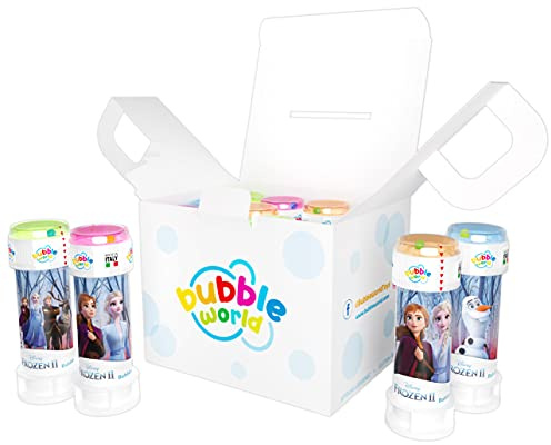 Bubble World - 103.658000 - Frozen - Party Pack de 12 Tube de Bulle de Savons - 60 ml