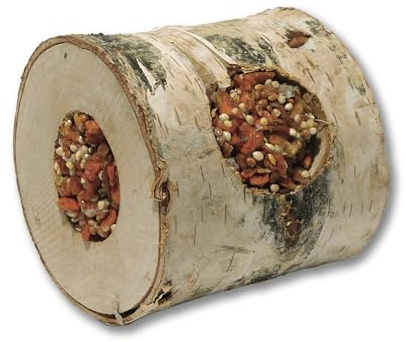 Rosewood Naturals Nibble Woodroll with Carrot, Small Animal Treat and Gnaw Toy for Rabbits, Guinea Pigs, Chinchillas, Degus, Hamsters, Gerbils, Mice and Rats (Pack of 1)