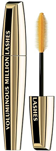 L’Oreal Paris Makeup Voluminous Million Lashes Mascara, Volumizing Collagen Infused Eye Makeup, Amplifying Mascara Brush, Washable, Blackest Black, 0.3 Fl Oz., 1 Count