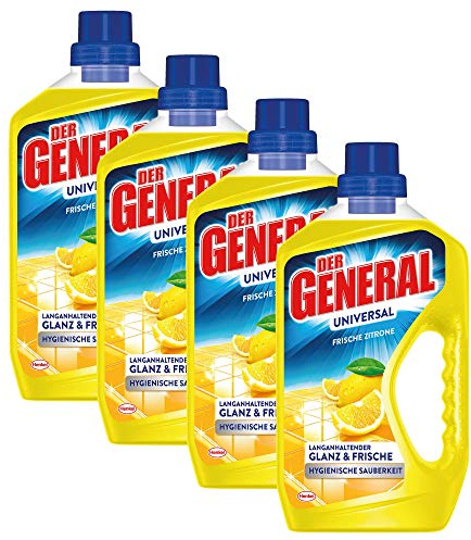General Universal färsk citron, universalrengörare, 4 x 750 ml, universalrengöring för hygienisk renlighet