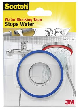 Scotch 4702 Dichtungsband, 12 mm x 12 m, 1 Stück, weiß