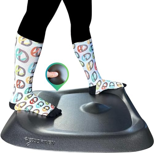 Ergodriven Topo Comfort Standing Desk Mat | Not-Flat Anti-Fatigue Mat With Calculated Terrain | Office Accessories | Obsidian Black