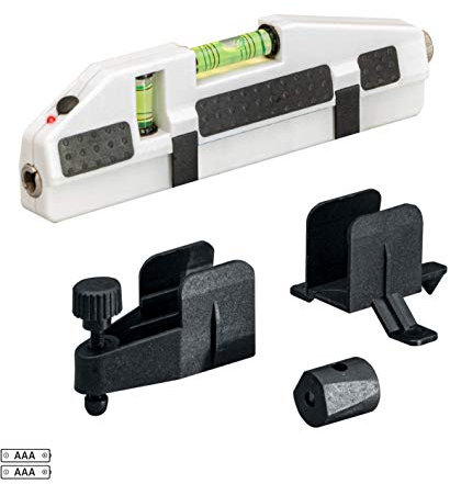 LASERLINER - HandyLaser Plus - Nivel de burbuja láser - Burbujas horizontales y verticales - Alcance 50m - Color rojo - Fácil alineación - Estuche reforzado a prueba de golpes