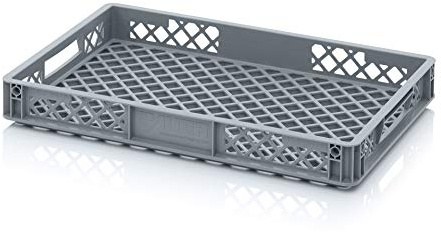 Ventilated Perforated Euro Plastic Stacking Container/Stackable Straight Sided Storage Box - Baking Bakery Tray Cooling Rack - Multi Purpose Ideal for Cupcakes, Bread, Cakes and Muffins (1)