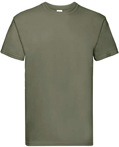 Fruit of the Loom Men's Super Premium Crew Neck T-Shirt 2XL Classic Olive