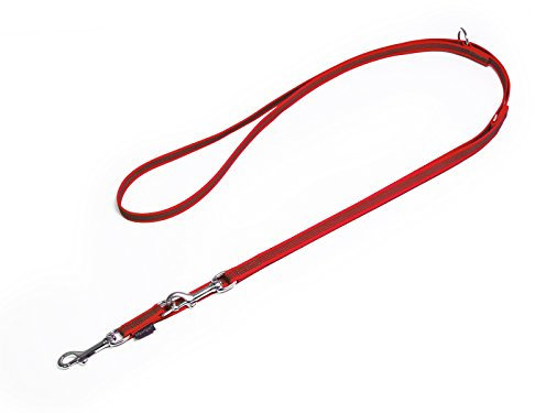 Mystique® Gummierte Umhängeleine Leine 12mm Standard Karabiner rot 3m