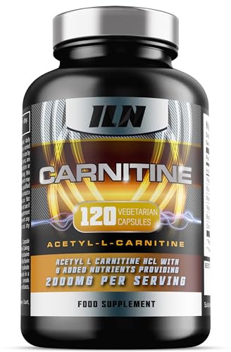 Acetyl L Carnitine Capsules - 2000mg Acetyl L-Carnitine x 30 Servings - Carnitine Plus 6 Added Nutrients (120 Vegetarian Capsules)