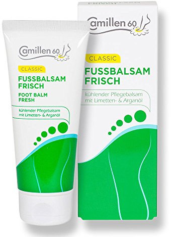 Fussbalsam Frisch Camillen 60, Fußcreme, für müde und spröde Füße Balsam mit Limetten und Arganöl, 100ml, 100 ml