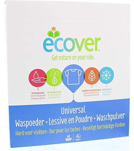Ecover Waschpulver Konzentrat Lavendel (3 kg / 40 Waschladungen), Vollwaschmittel mit pflanzenbasierten Inhaltsstoffen, Waschmittel Pulver für natürlich fasertief reine Weißwäsche