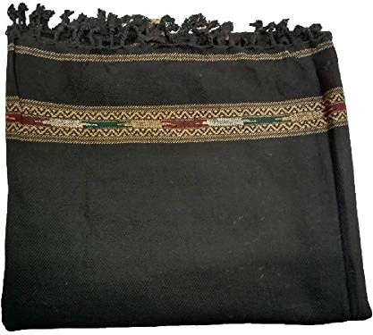Desert Dress Grande couverture afghane en laine pour homme Marron Noir Gris