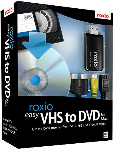 Roxio Easy VHS to DVD for Mac | VHS, Hi8, V8 Video to DVD or Digital Converter [Mac Disc]