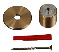 Liedeco Wandlager für Gardinenstangen INOX ø 20 mm | 1 Stück | Messing-Massiv