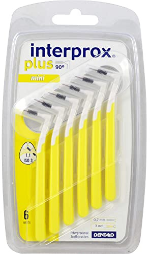 INTERPROX plus - Cepillo interdental (6 unidades), color amarillo
