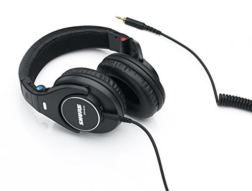 Shure SRH840-E Professional Closed-back Studio & Hi-Fi Headphones, Precisely Tailored Frequency Response for Rich Bass, Clear Mid-range and Extended Highs, Detachable Cable, Collapsible, Black