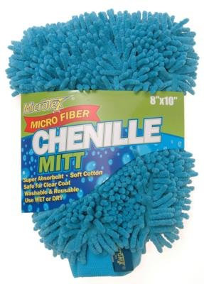 Gant de toilette chenille en microfibre
