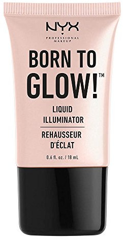 NYX Professional Makeup Born to Glow Liquid Illuminator, Flüssiges Schimmer Makeup, Highlighter, Foundation Base, Vegane Formel, Farbton: Sunbeam