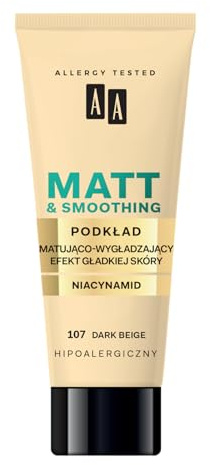 AA Make-up Matt 16H Mattifying and Smoothing Foundation 30ml - 107 Dark Beige
