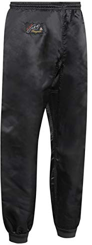 Playwell Kung Fu 100% Raso Nero Jogger Pantaloni Gamba - Nero - Nero, 2/150 cm