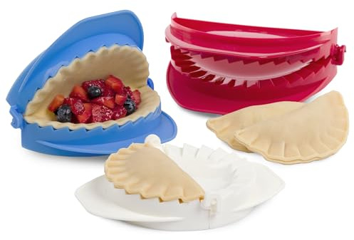 PrepWorks 3pc Dough Press Set – Set of 3 Pie, Empanada, and Dumpling Presses, Easy-to-Use, Durable, BPA-Free
