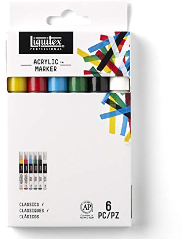 Liquitex Professional Paint Marker Set, 6 Piece, Classics