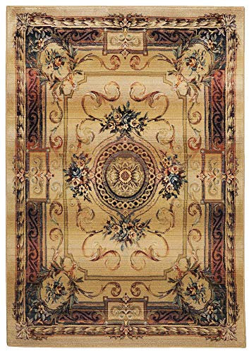 Theko Gabiro 856 Klassischer Orientteppich strapazierfähig und sehr robust in der Farbe Beige, Maße: 200cm x 285cm, 300034