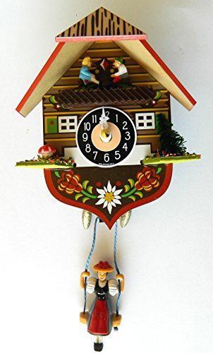 Handmålad engelstler kvarts-miniatyr svart kuckur 130 K SQ
