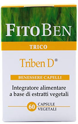 Fitoben | Triben D® Integratore Naturale per Donna Giovane, Previene e Contrasta la Perdita dei Capelli, con Ortica, Miglio, Mela Annurca e Trifoglio | 60 Capsule Vegetali