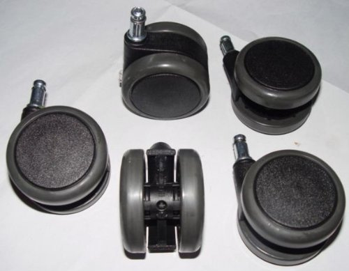 5 Stuhlrollen Hartbodenrollen groß für Laminat, Fliesen Stift 11mm