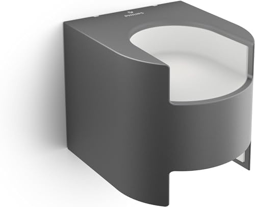 Philips Grass Vägglykta för Utomhusbruk - Antracit, 2x4.5W, 2700 Kelvin, 25 000 timmar, Dimbar, Ljuskälla ingår