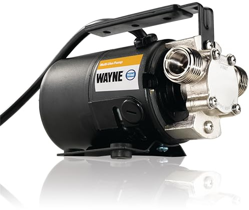 WAYNE PC2 Portable Transfer Water Pump With Suction Hose And Attachment, Black, Small, GIDDS-521200