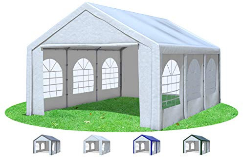 Stabilezelte Partyzelt 4x6 m Modular Pro PE 240 g/m² wasserdicht inkl. Seiten Festzelt Gartenzelt Weiss