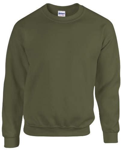 GILDAN Men's 50/50 Adult Crewneck Sweatshirt, Green (Military Green), M UK