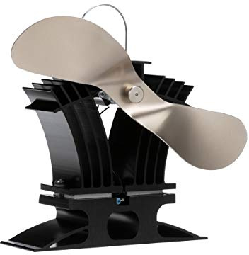 Ecofan 806CAKBX Heat Powered Wood Stove Fan, Nickel, Bilingual, 9Blade