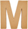 Glorex 6 2029 113 - Papp - Buchstabe M, Buchstabe aus brauner Pappe, ca. 17,5 X 5,5 cm groß, zum bemalen und bekleben, für Serviettentechnik und Décopatch, ideal als Dekoration