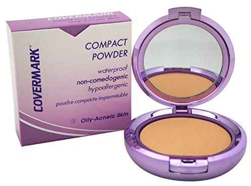 Covermark Cipria Compatta Waterproof Camouflage, Compact Powder Ipoallergenica e Non Comedogenica per Pelle Grassa Acneica, Con Tea Tree Oil e Vitamina E, Colore 03, Formato 10g