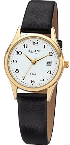 Regent Damen Analog Quarz Uhr mit Leder Armband 12100521