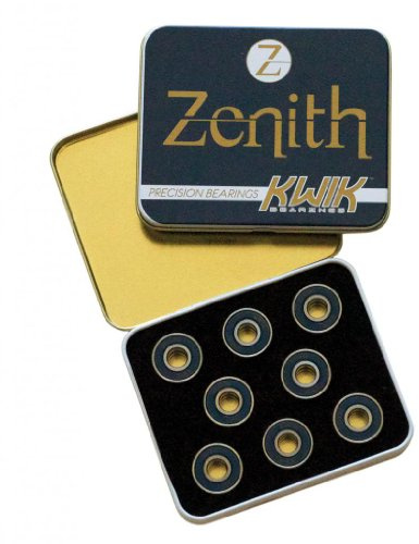 Riedell Kwik Zenith Bearings - Set of 16 Heat-Treated Alloy Roller Skate Bearings - Treated Alloy Roller Skate Bearings - 8mm