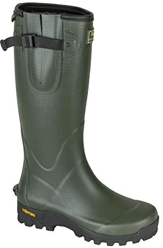 Hoggs of Fife Field Sport 365 Rubber Boots Green - Handmade superior natural boot, Cotton lining for all year use