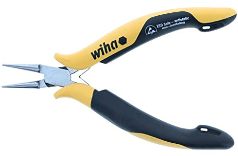 Wiha 32750 ESD Safe 4-3/4-Inch Short Round Nose Pliers