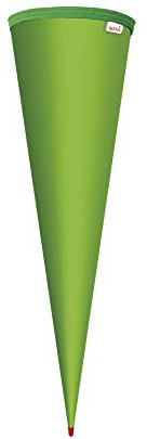 ROTH Schultüten-Rohling zum Basteln grün - 70 cm rund - mit Rot(h)-Spitze ohne Verschluss