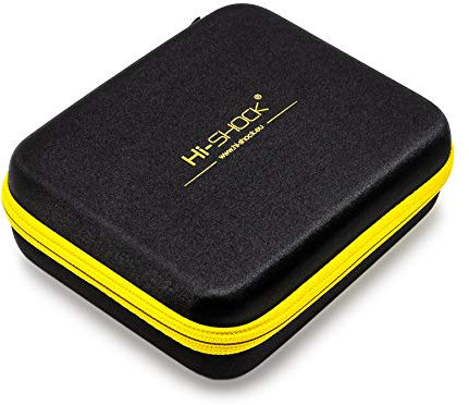 Hi-SHOCK® étui pour lunettes 3D Dual Case | boîtier dur amortissant de l'étui à lunettes zippée et la section pour deux paires de lunettes | boîtier dur est parfait pour tous les modèles des lunettes 3D: les lunettes 3D actives à obturation, les lunettes 3D pour projecteur, les lunettes 3D passives [ couverture douce | noir]