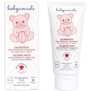 Babycoccole CALMA PASTA EXTRA LENITIVA con Ossido di Zinco al 20%. Crema per il cambio del pannolino contro arrossamenti e irritazioni. Idrata, calma e protegge la pelle. Ingredienti Naturali - 75 ml