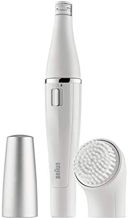 Braun FaceSpa 810 - Epilatore Donna e Spazzola Viso con Micro Oscillazioni per Epilare E Pulire Il Viso, Con Batterie Supplementari