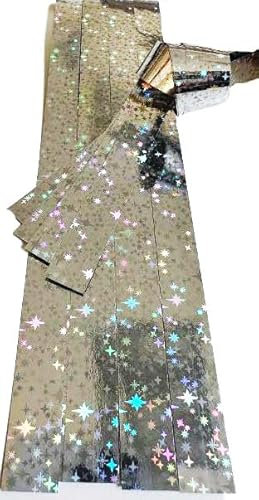 Fröbelsterne, Papierstreifen Holografie silber, 16 Streifen, 15mm x 450mm